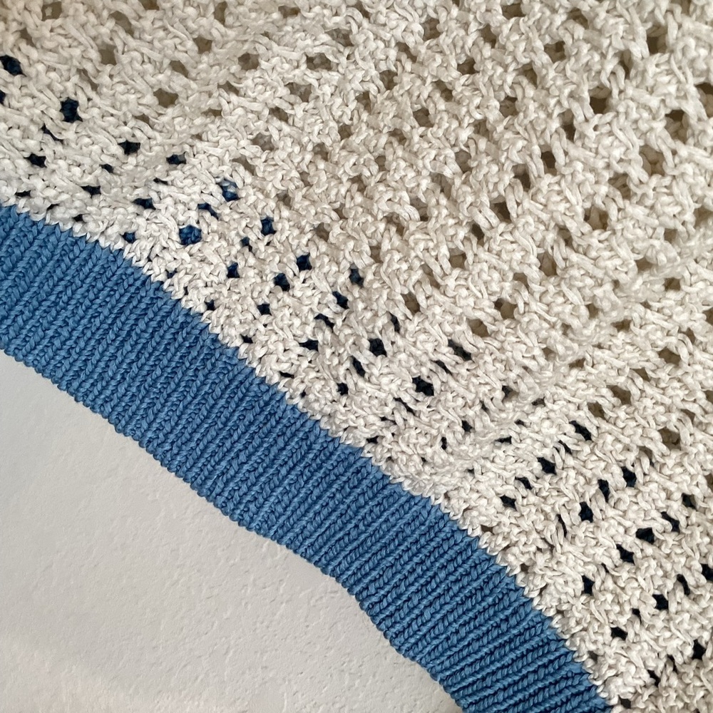Anthropologie Maeve Keyhole Open-Stitch Sweater Large - Picture 11 of 15